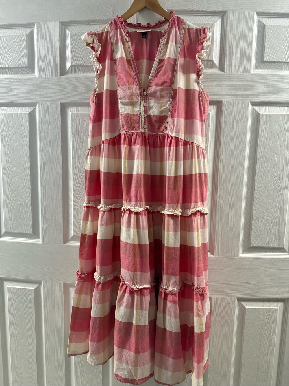 Universal Thread Flutter Short Sleeve Ruffle Maxi A-Line Dress XL